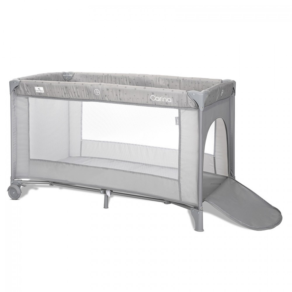 Παρκοκρέβατο Lorelli Carina 2 Layers Grey Stars