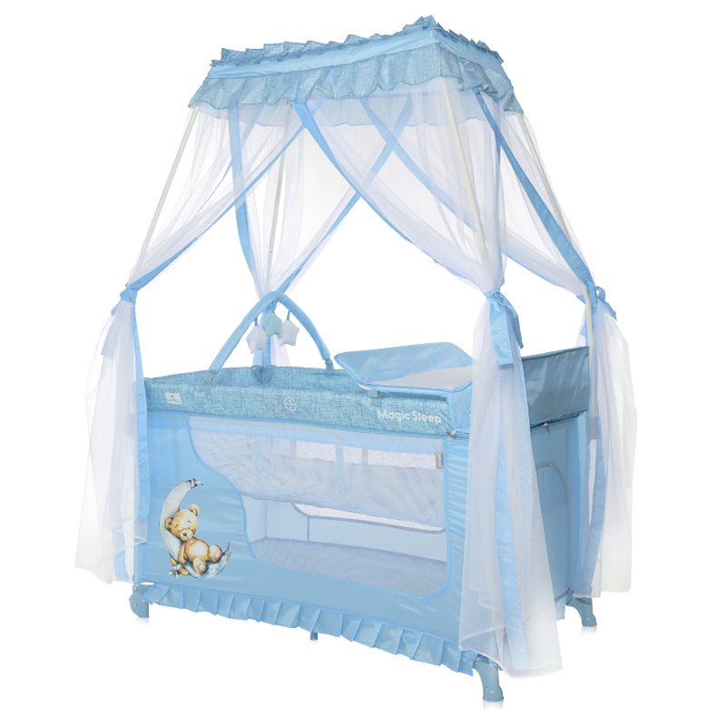 Παρκοκρέβατο Lorelli Magic Sleep 2 Layers Blue Moon Sleeping Bear