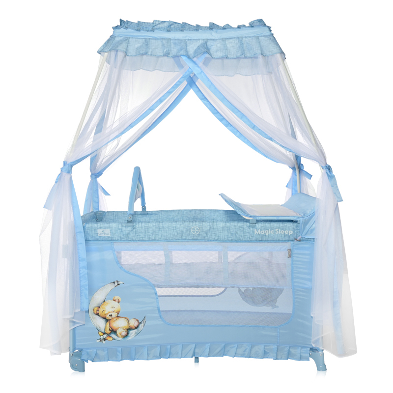 Παρκοκρέβατο Lorelli Magic Sleep 2 Layers Blue Moon Sleeping Bear