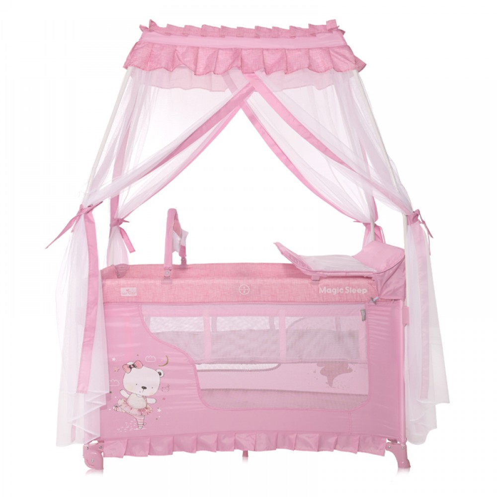 Παρκοκρέβατο Lorelli Magic Sleep 2 Layers Mellow Rose Ballerina Bear Παρκοκρέβατο Lorelli Magic Sleep 2 Layers Mellow Rose Ballerina Bear