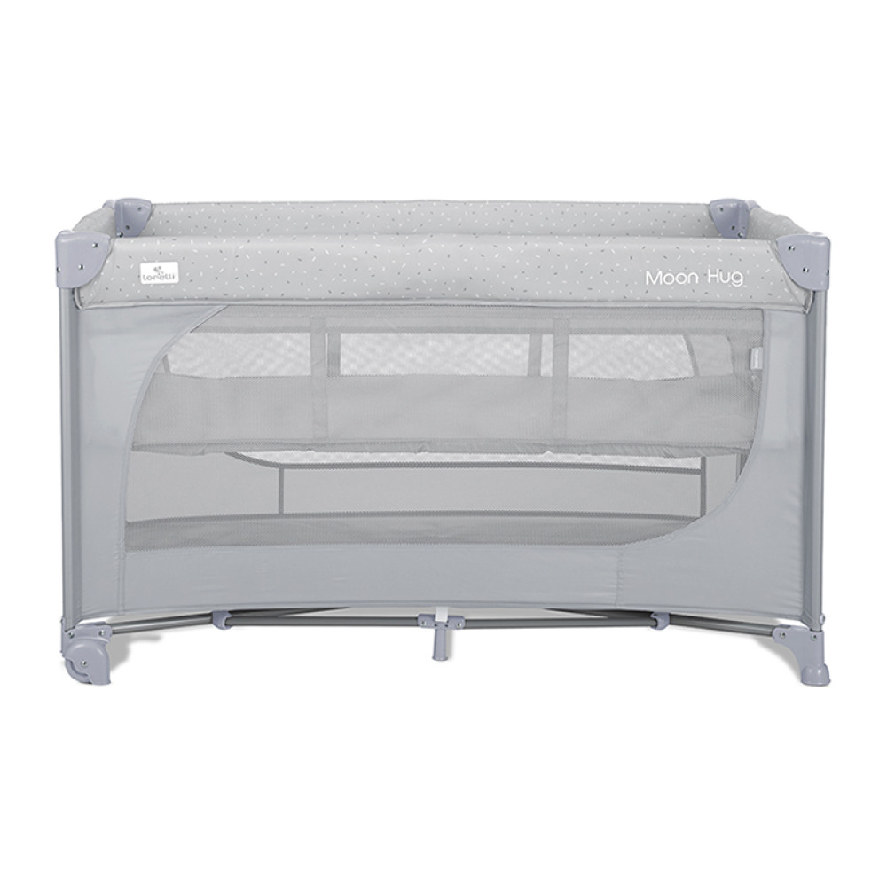 Παρκοκρέβατο Lorelli Moon Hug One Touch 2 Layer Grey