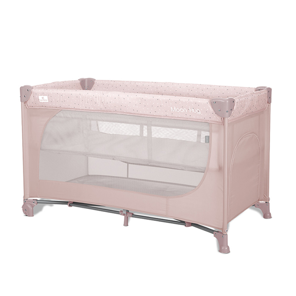Παρκοκρέβατο Lorelli Moon Hug One Touch 2 Layer Pink