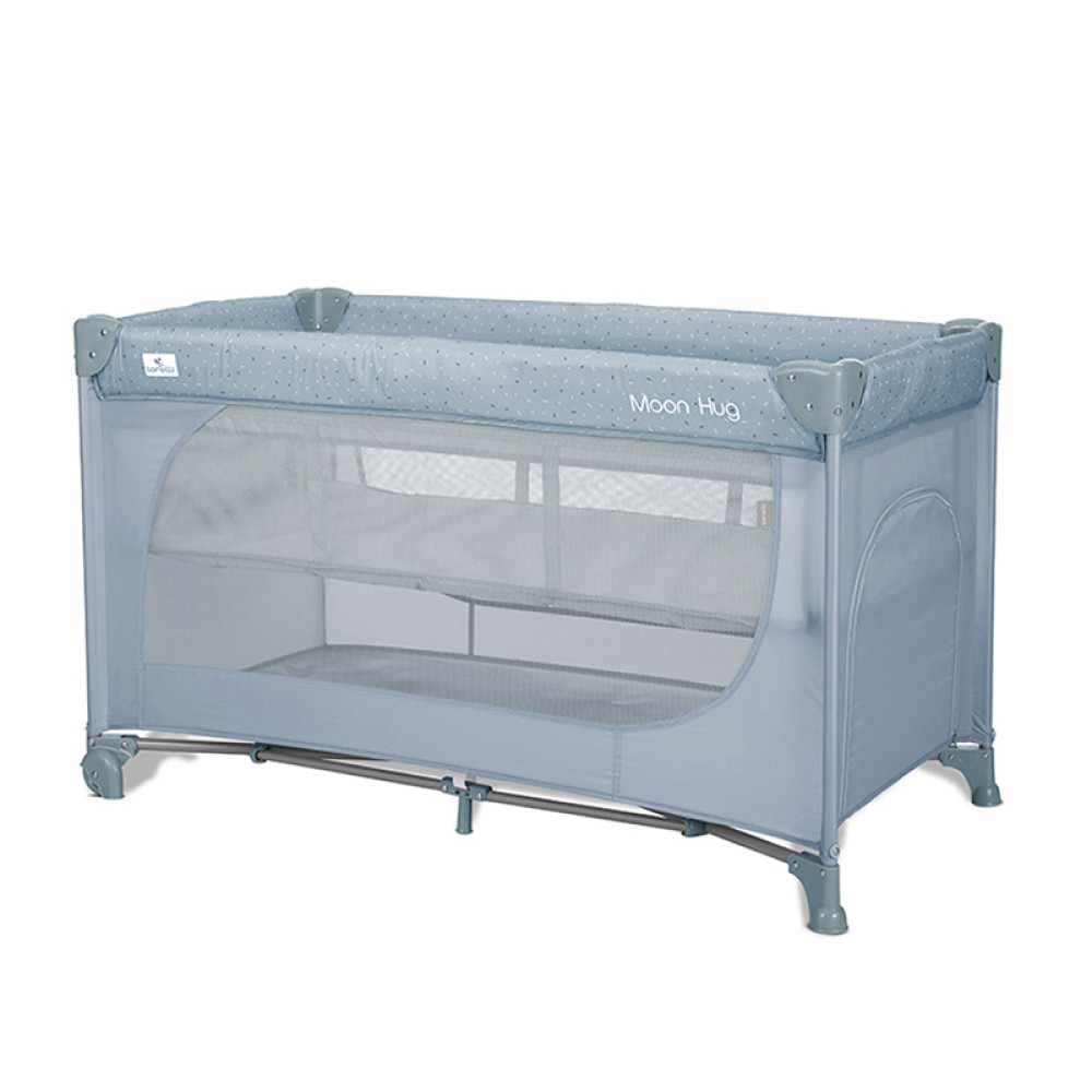 Παρκοκρέβατο Lorelli Moon Hug One Touch 2 Layer Blue 