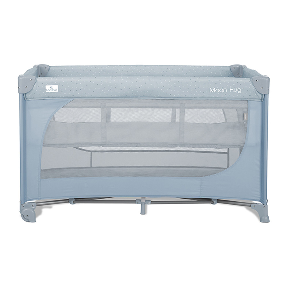 Παρκοκρέβατο Lorelli Moon Hug One Touch 2 Layer Blue 