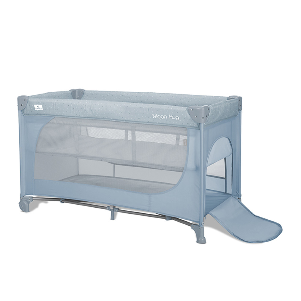 Παρκοκρέβατο Lorelli Moon Hug One Touch 2 Layer Blue 