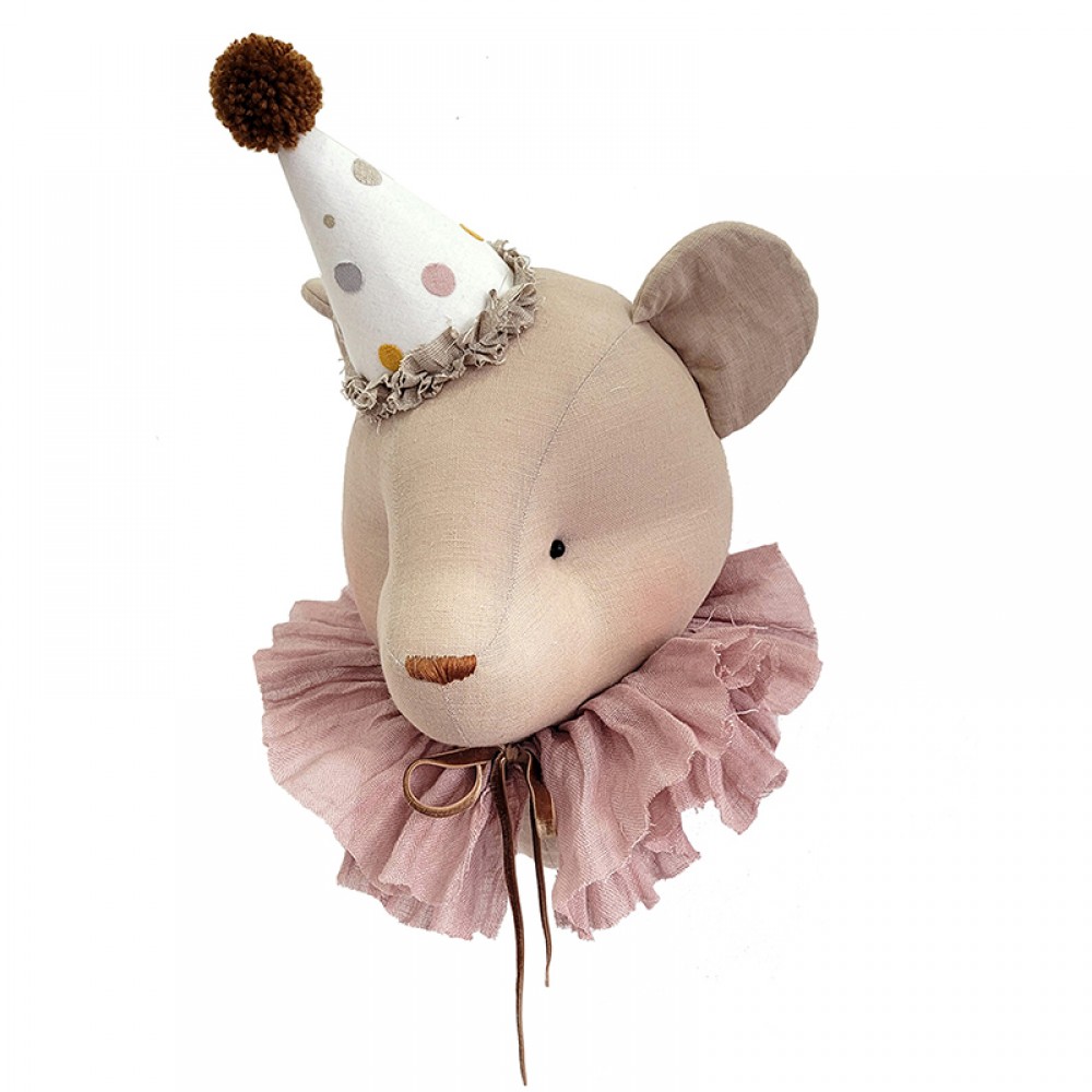 Χειροποίητο Kρεμαστό Tοίχου Love me Decoration Bear Beige with Powder Collar Χειροποίητο Kρεμαστό Tοίχου Love me Decoration Bear Beige with Powder Collar