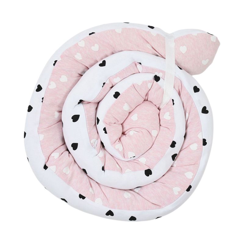 Πολυχρηστικό Μαξιλάρι Minene Snuggly Snake Cotton Pink Hearts