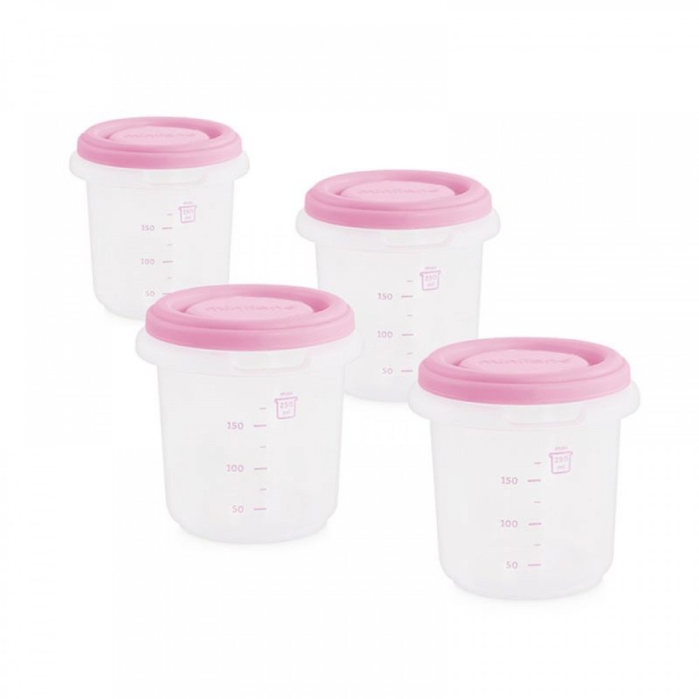 Σετ Δοχείων Αποθήκευσης Miniland Hermisized Pink 250ml (4τεμ.)