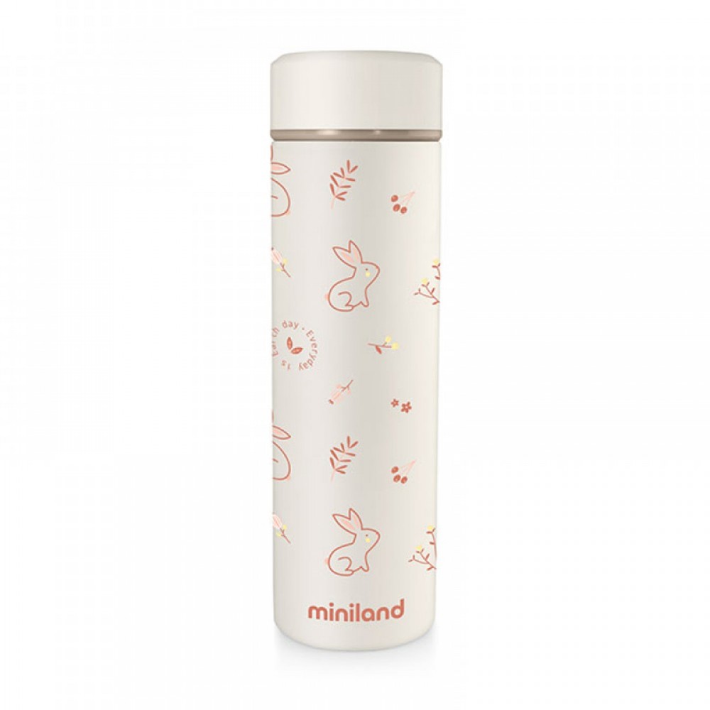 Θερμός Υγρών Ανοξείδωτος Miniland Natur Thermos 450ml Bunny