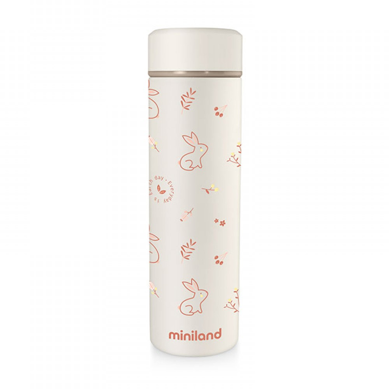 Θερμός Υγρών Ανοξείδωτος Miniland Natur Thermos 450ml Bunny