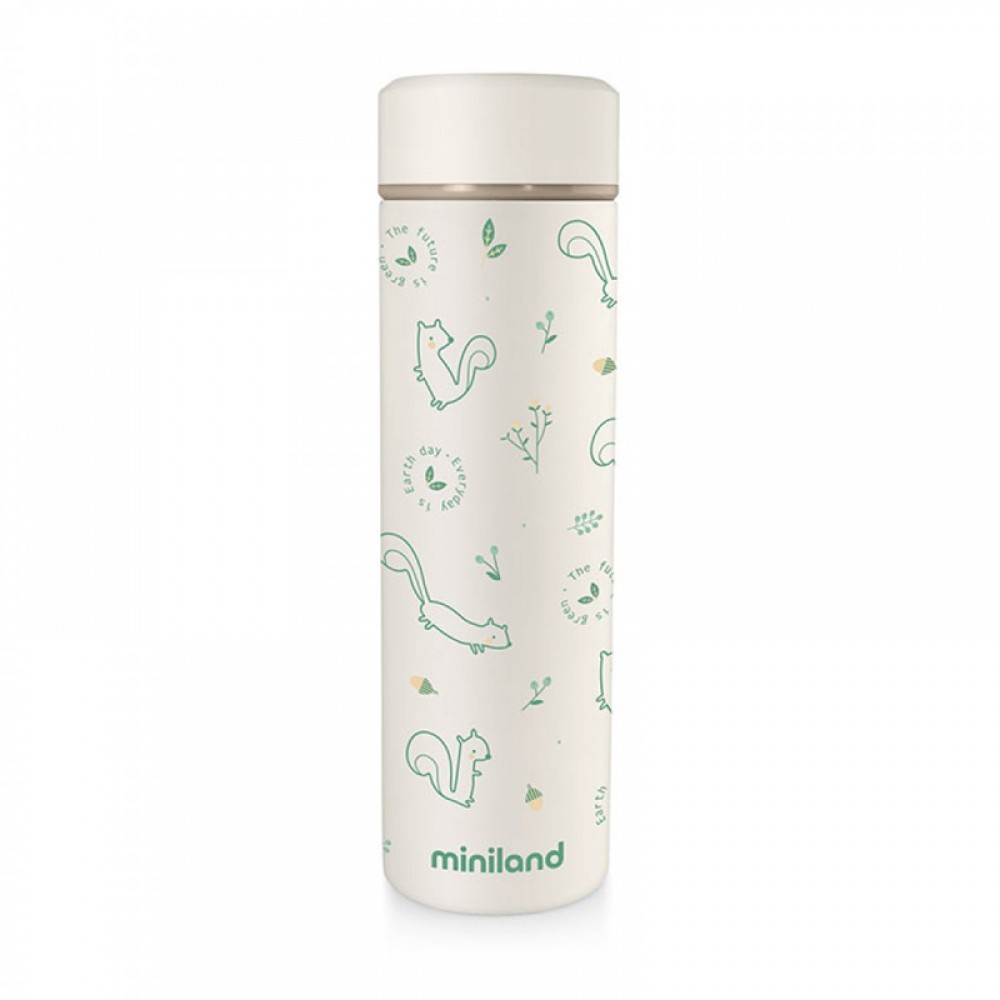 Θερμός Υγρών Ανοξείδωτος Miniland Natur Thermos 450ml Chip