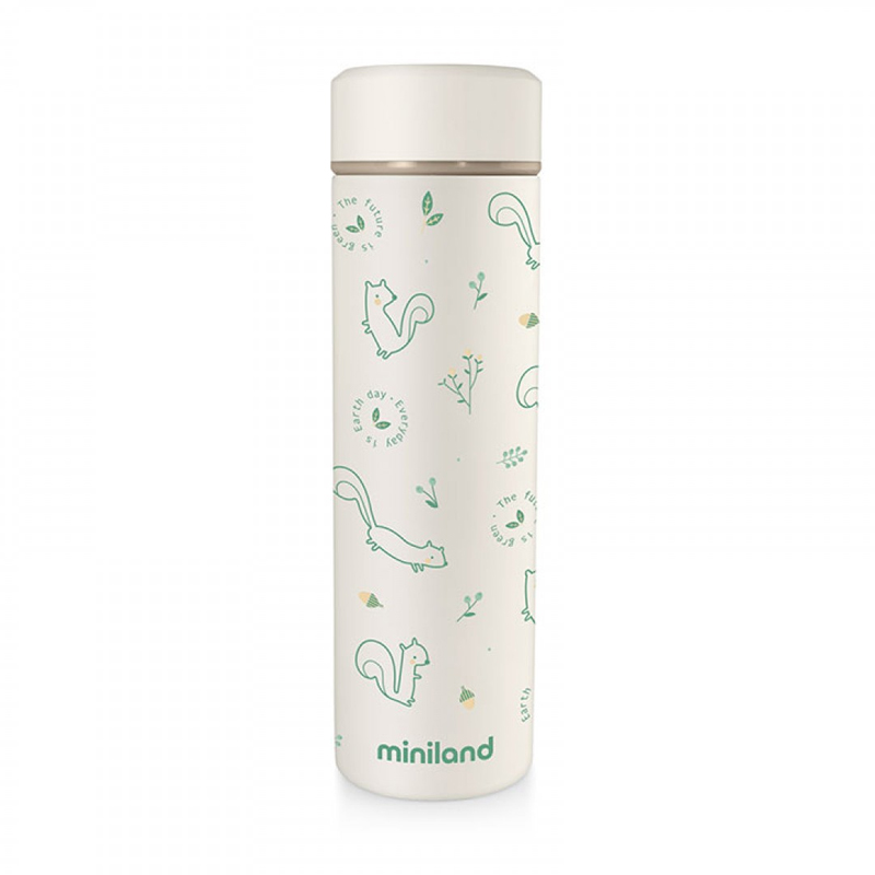 Θερμός Υγρών Ανοξείδωτος Miniland Natur Thermos 450ml Chip