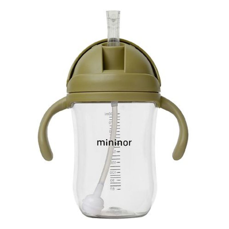 Εκπαιδευτικό Ποτηράκι με Καλαμάκι Mininor Moss Green