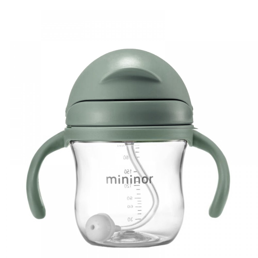 Κύπελλο με Καλαμάκι Mininor Green 220ml