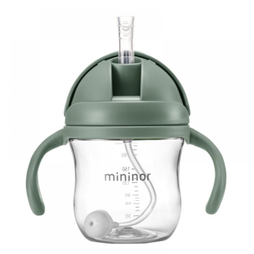 Κύπελλο με Καλαμάκι Mininor Green 220ml