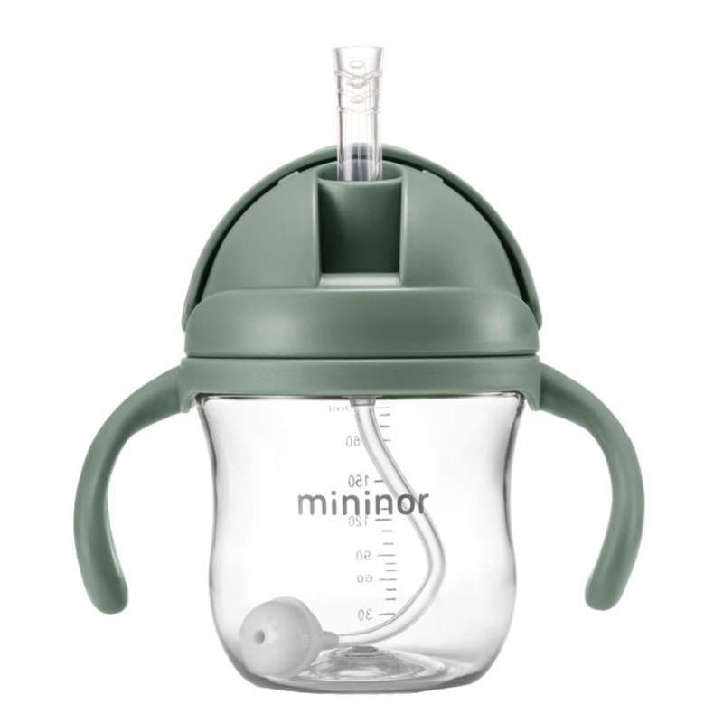 Κύπελλο με Καλαμάκι Mininor Green 220ml