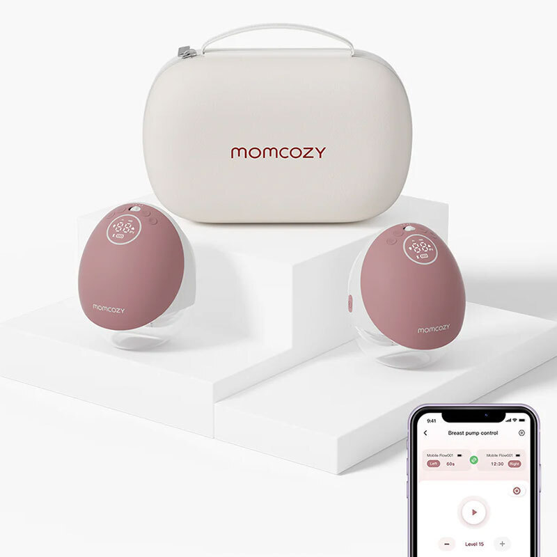 Ηλεκτρικό Φορητό Θήλαστρο Momcozy M9 Hands Free Διπλής Άντλησης Red