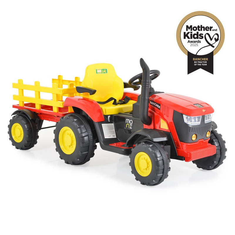 Ηλεκτροκίνητo Τρακτέρ με τρέιλερ Moni Rancher Red