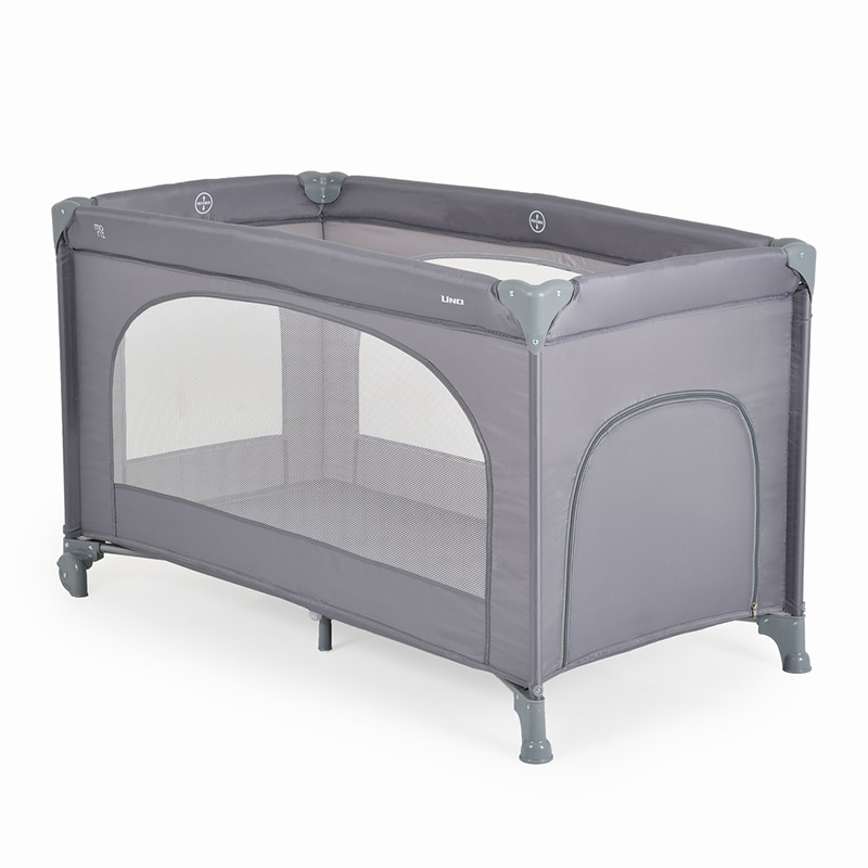 Παρκοκρέβατο Moni 1 Layer Uno Grey