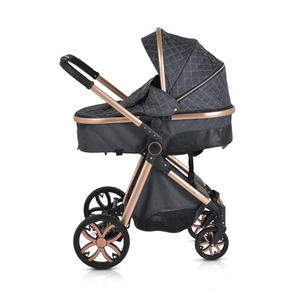 Πολυκαρότσι Moni Alma 2in1 Black