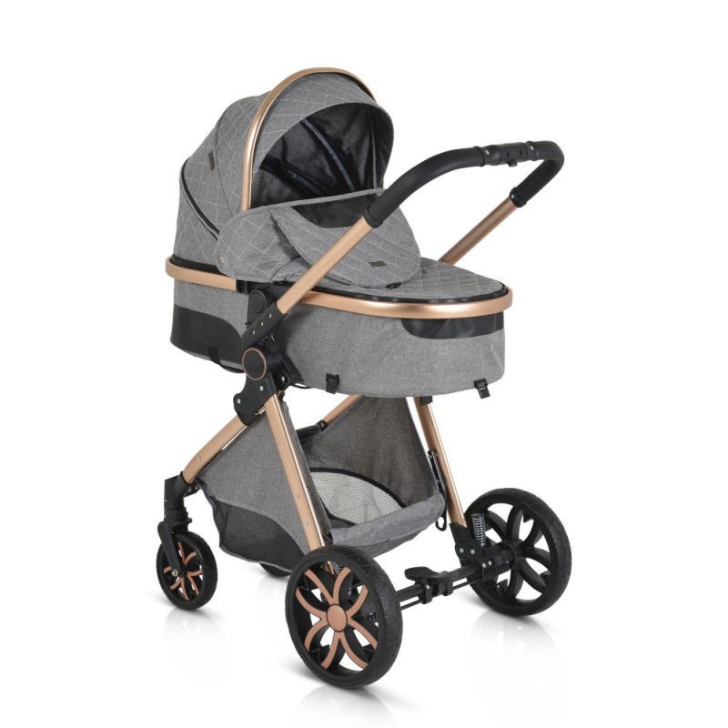 Πολυκαρότσι Moni Alma 2in1 Dark Grey