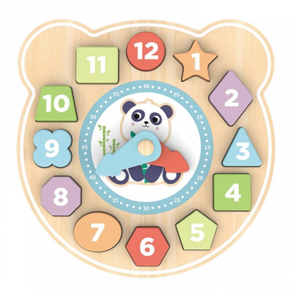 Ξύλινο Εκπαιδευτικό Παιχνίδι Moni Clock Puzzle