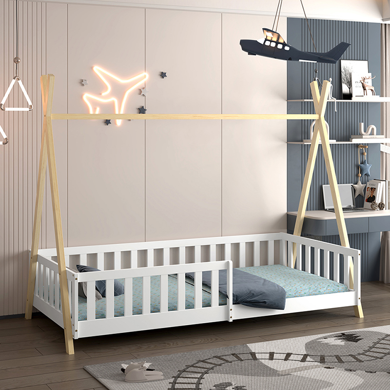Κρεβάτι Montessori 90x190 Munk Natural / White
