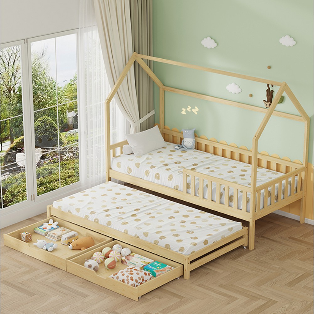 Κρεβάτι Montessori Phyllis 3in1 Natural
