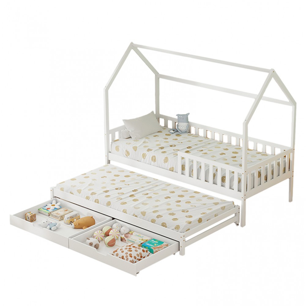 Κρεβάτι Montessori Phyllis 3in1 White