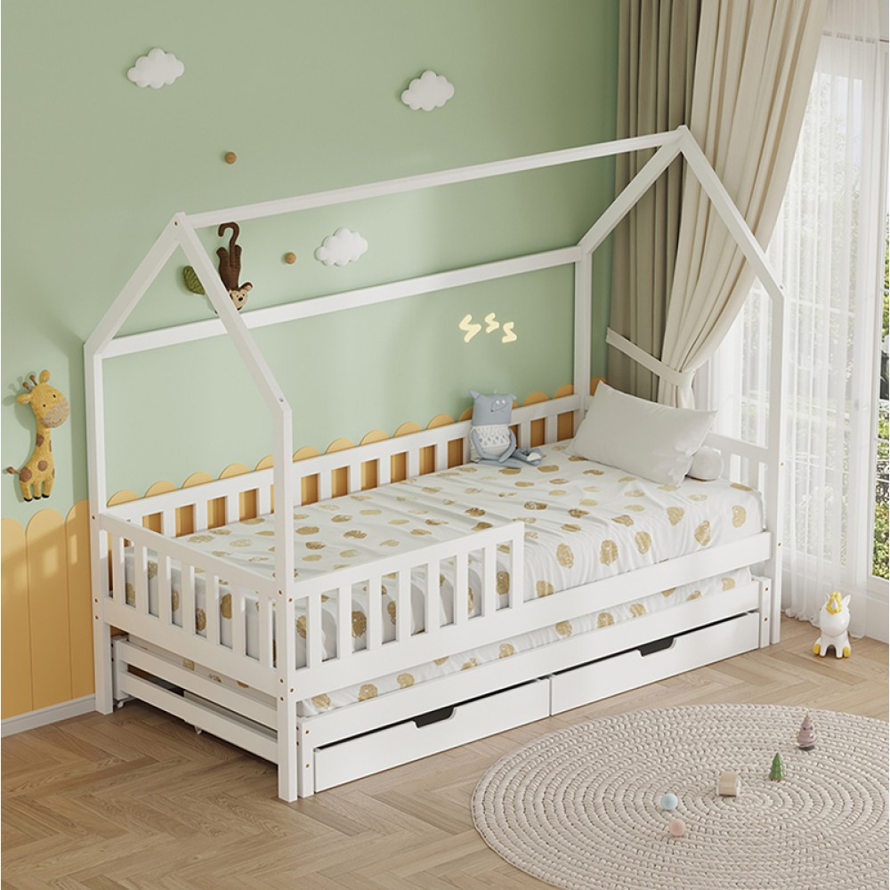 Κρεβάτι Montessori Phyllis 3in1 White