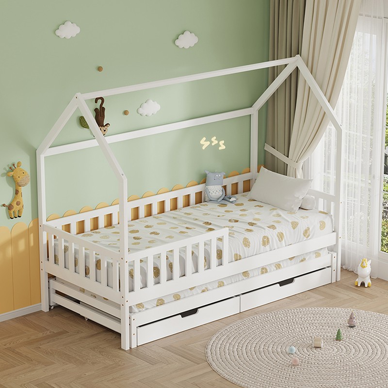 Κρεβάτι Montessori Phyllis 3in1 White