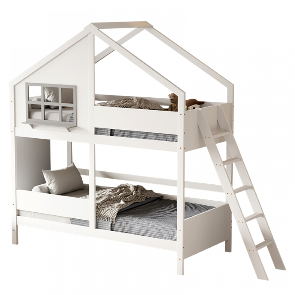 Κουκέτα Montessori HomeMarkt 90x190 Combo White Κουκέτα Montessori HomeMarkt 90x190 Combo White