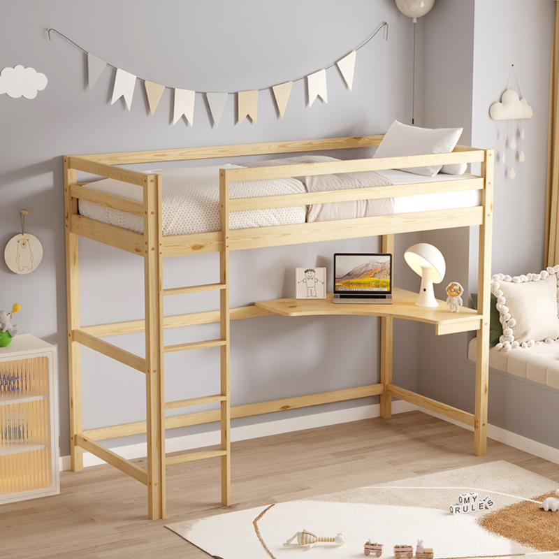Κρεβάτι Montessori με Γραφείο HomeMarkt 90x190 Akron Natural