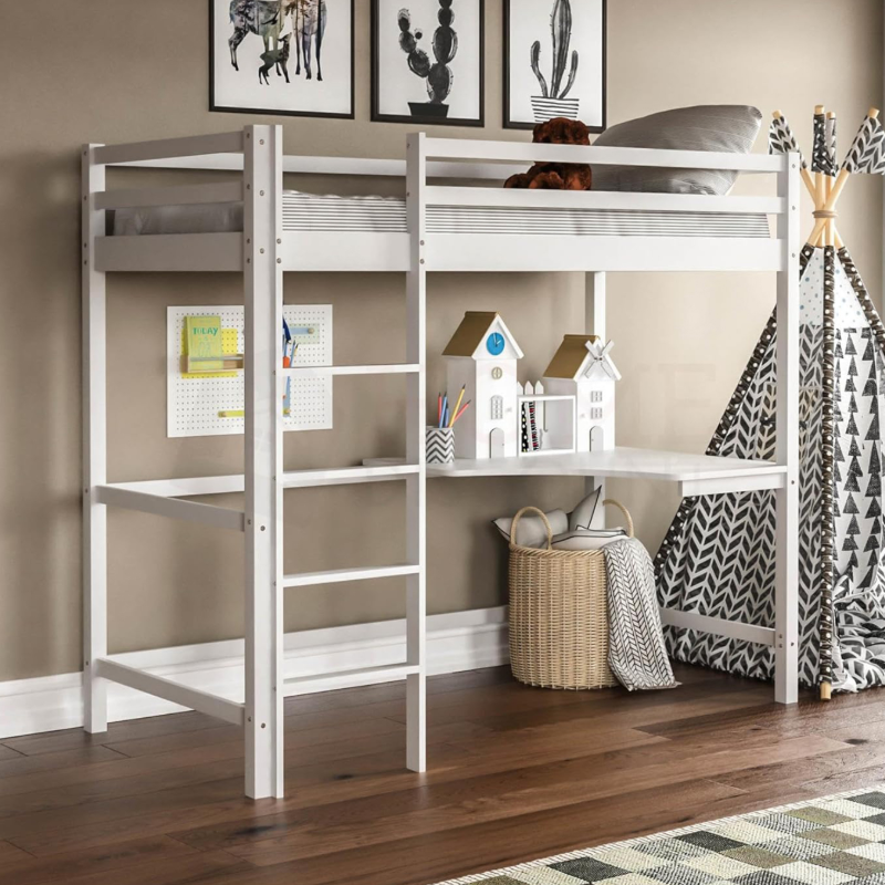 Κρεβάτι Montessori με Γραφείο HomeMarkt 90x190 Akron White