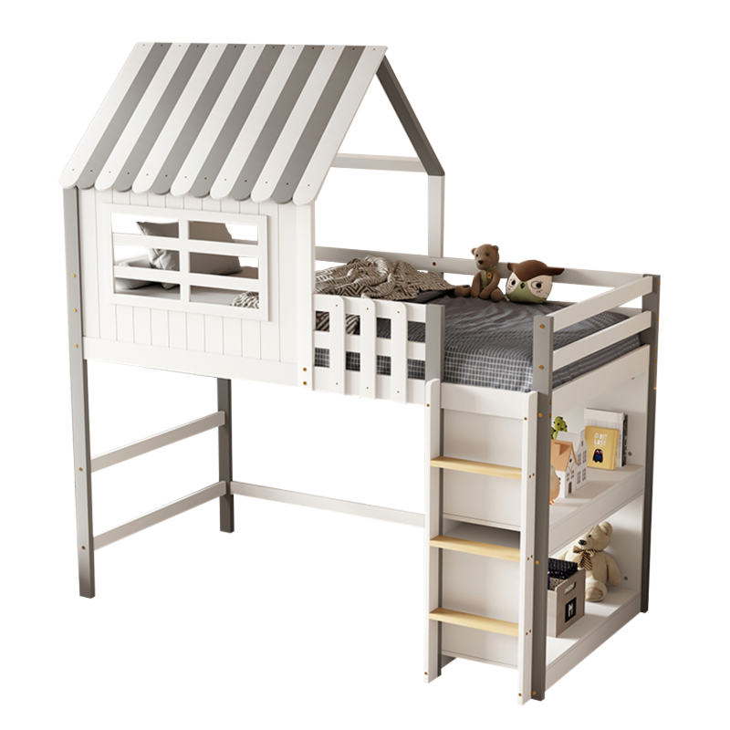 Κρεβάτι Montessori με Ράφια HomeMarkt 90x190 Homi White