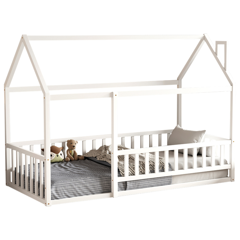 Κρεβάτι Montessori με Κάγκελο 90x190 Houser White