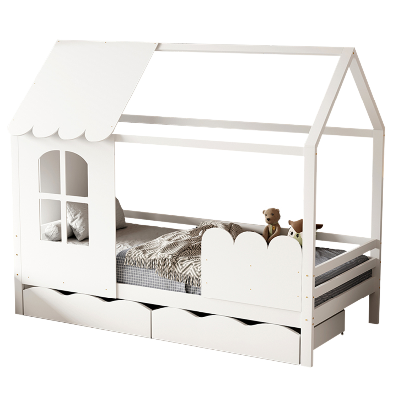 Κρεβάτι Montessori με Συρτάρια 90x190 Domer White
