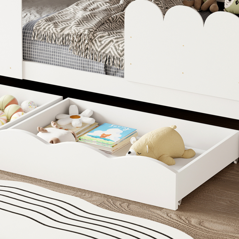 Κρεβάτι Montessori με Συρτάρια 90x190 Domer White