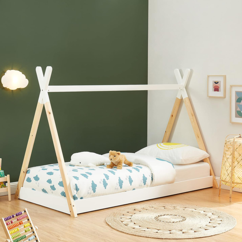 Κρεβάτι Montessori 90x190 Natural Munk White 