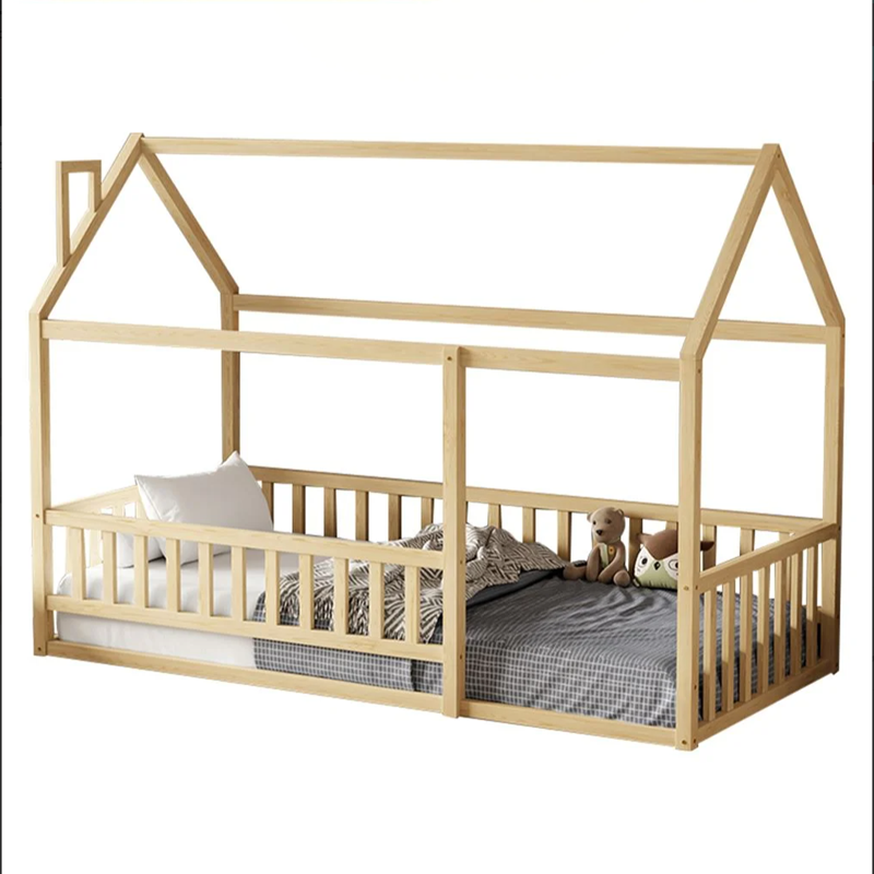 Κρεβάτι Montessori με Κάγκελο 90x190 Houser Natural