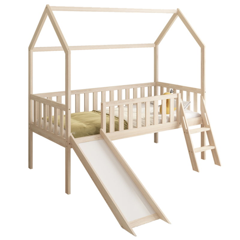 Κρεβάτι Montessori με Τσουλήθρα 90x190 Phyllis Natural