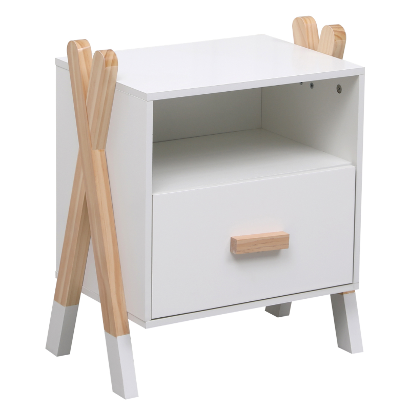 Κομοδίνο Montessori HomeMarkt Paschal White