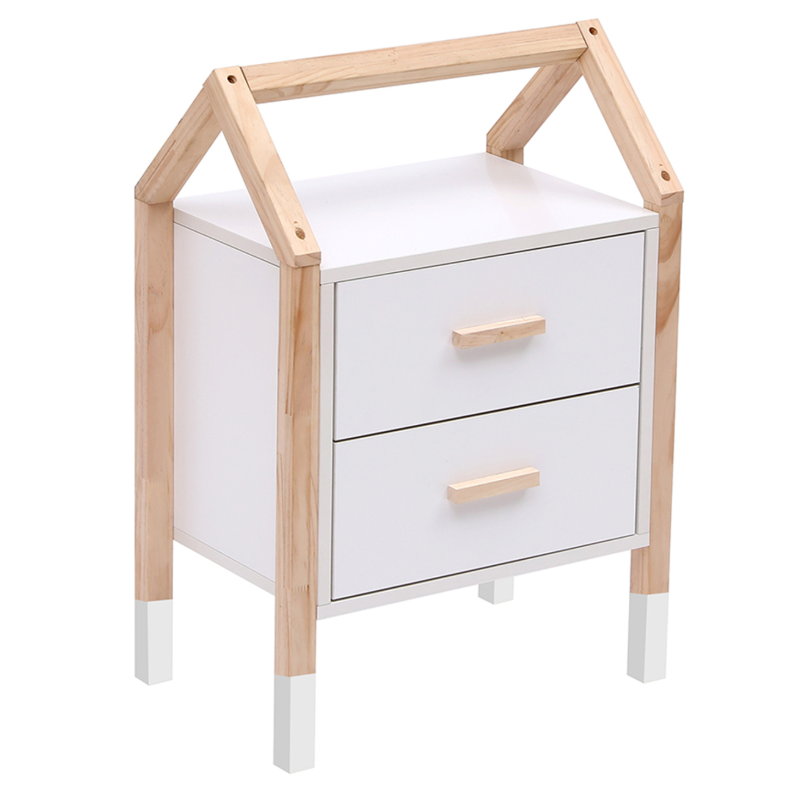 Κομοδίνο Montessori HomeMarkt Pepe White