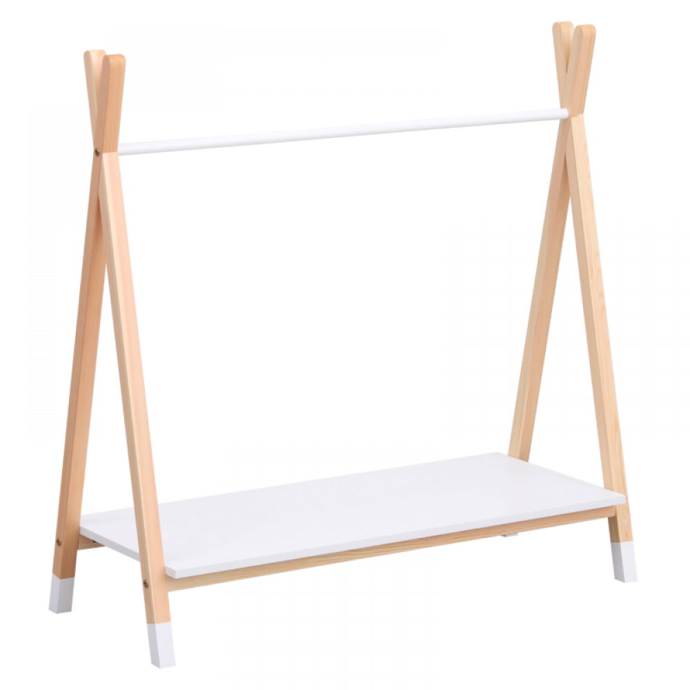 Κρεμάστρα Montessori με Ράφι HomeMarkt Paschal White