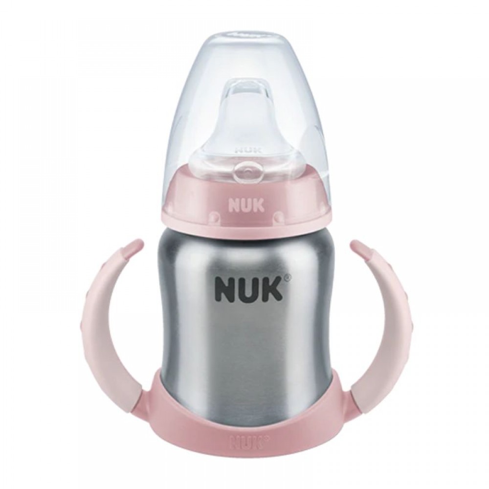 Ανοξείδωτο Μπιμπερό εκπαίδευσης NUK First Choice 125ml Pink