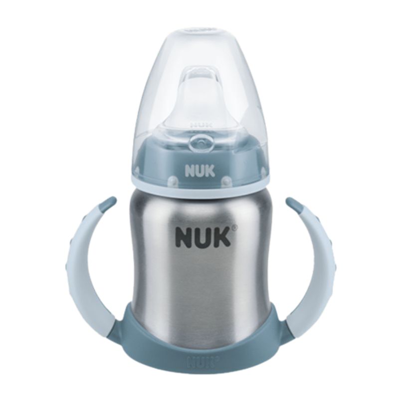 Ανοξείδωτο Μπιμπερό εκπαίδευσης NUK First Choice 125ml Blue