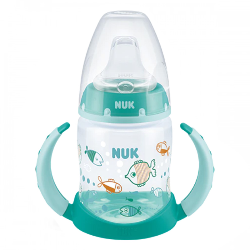 Μπιμπερό Εκπαίδευσης με ρύγχος σιλικόνης NUK First Choice 6-18m 150ml Green Fish