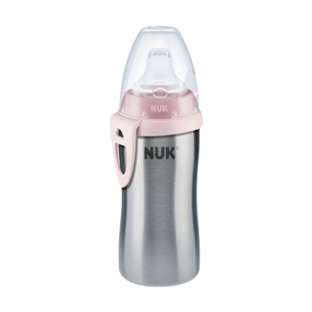 Παγουράκι ανοξείδωτο NUK Active Cup 215ml Ροζ