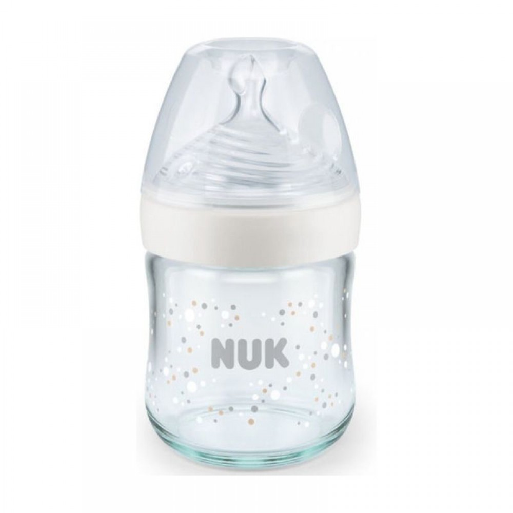 Γυάλινο Μπιμπερό Nuk Nature Sense 120ml 0-6m Γυάλινο Μπιμπερό Nuk Nature Sense 120ml 0-6m