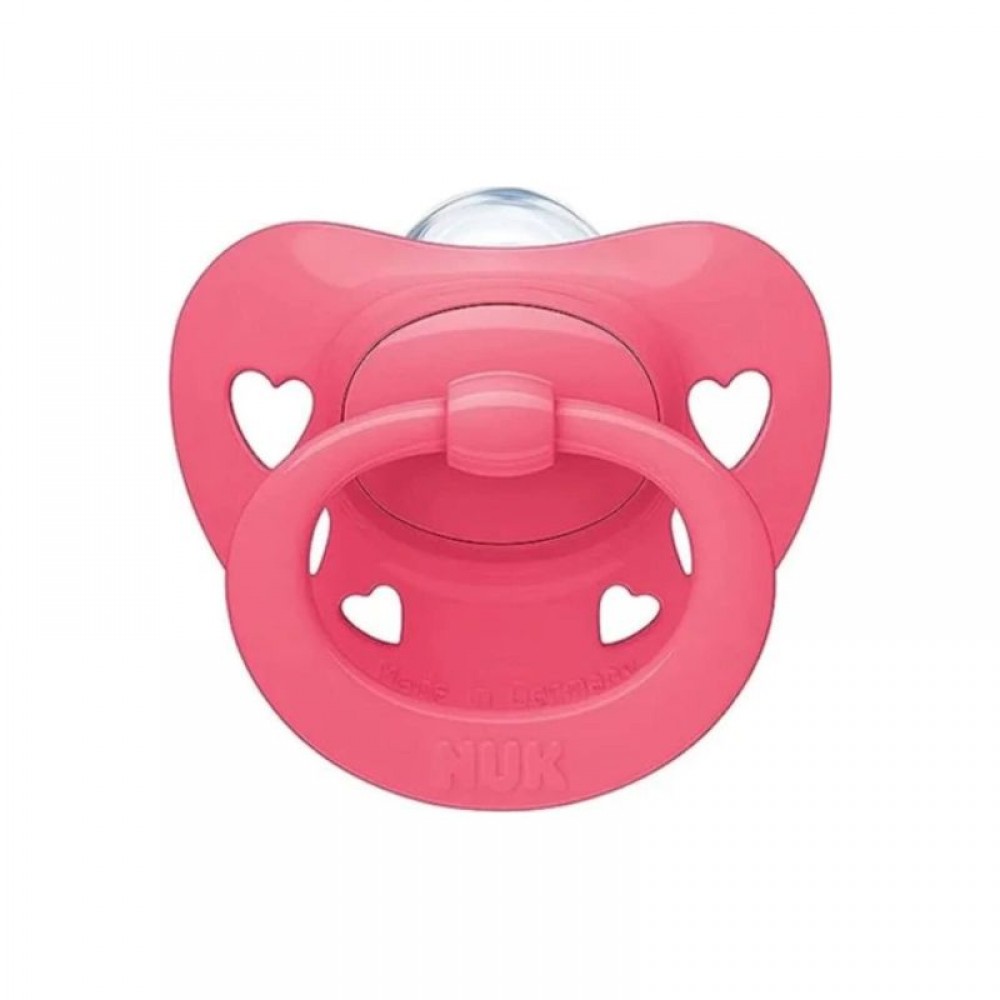 Πιπίλα Σιλικόνης με Θήκη Nuk Signature 6-18m Pink Πιπίλα Σιλικόνης με Θήκη Nuk Signature 6-18m Pink